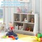 5-Cube Wooden Kids Bookshelf Organizer with 3 Upper Cubes for Books and 2 Large Cubes for Toys